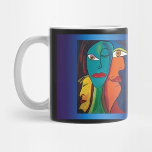 Artwork Acrylic Painting Faces Mug